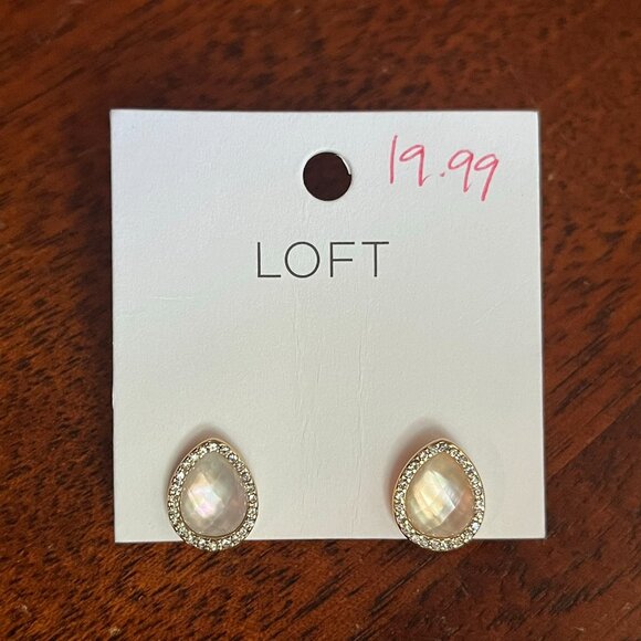 Loft teardrop pavé earrings NWT - Picture 2 of 8